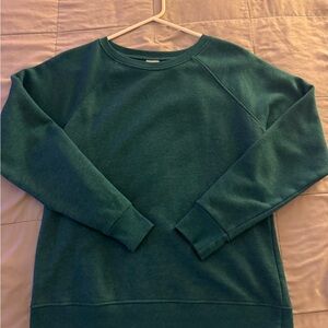 Time and Tru Green Crewneck Sweater Soft Cotton Blend